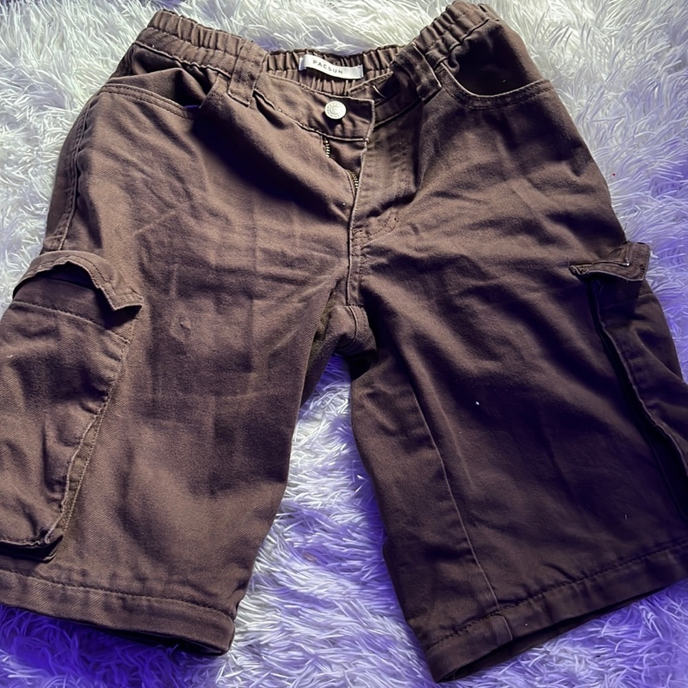 Brown Cargo Pants - Removable Bottoms - Size: XS